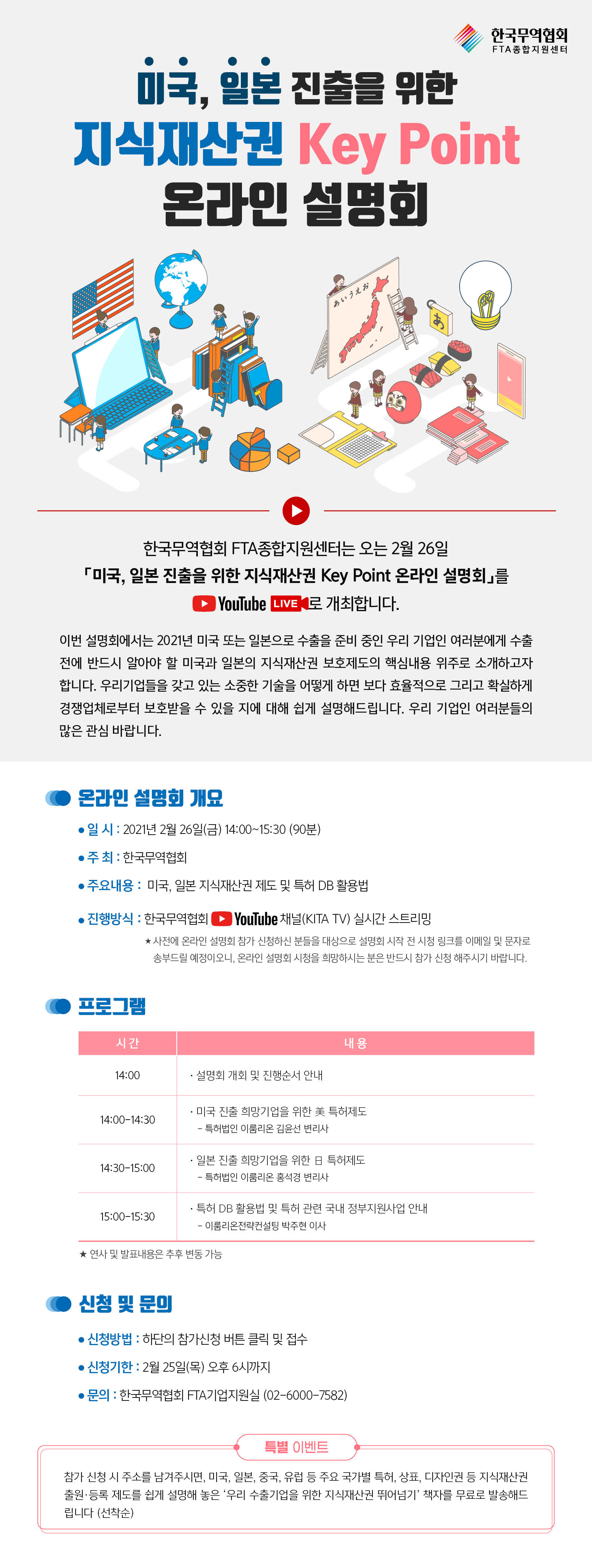 미국, 일본 진출을 위한 지식재산권 Key Point 온라인 설명회